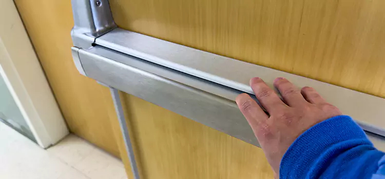 Installing a Push Bar on a Door Iselin